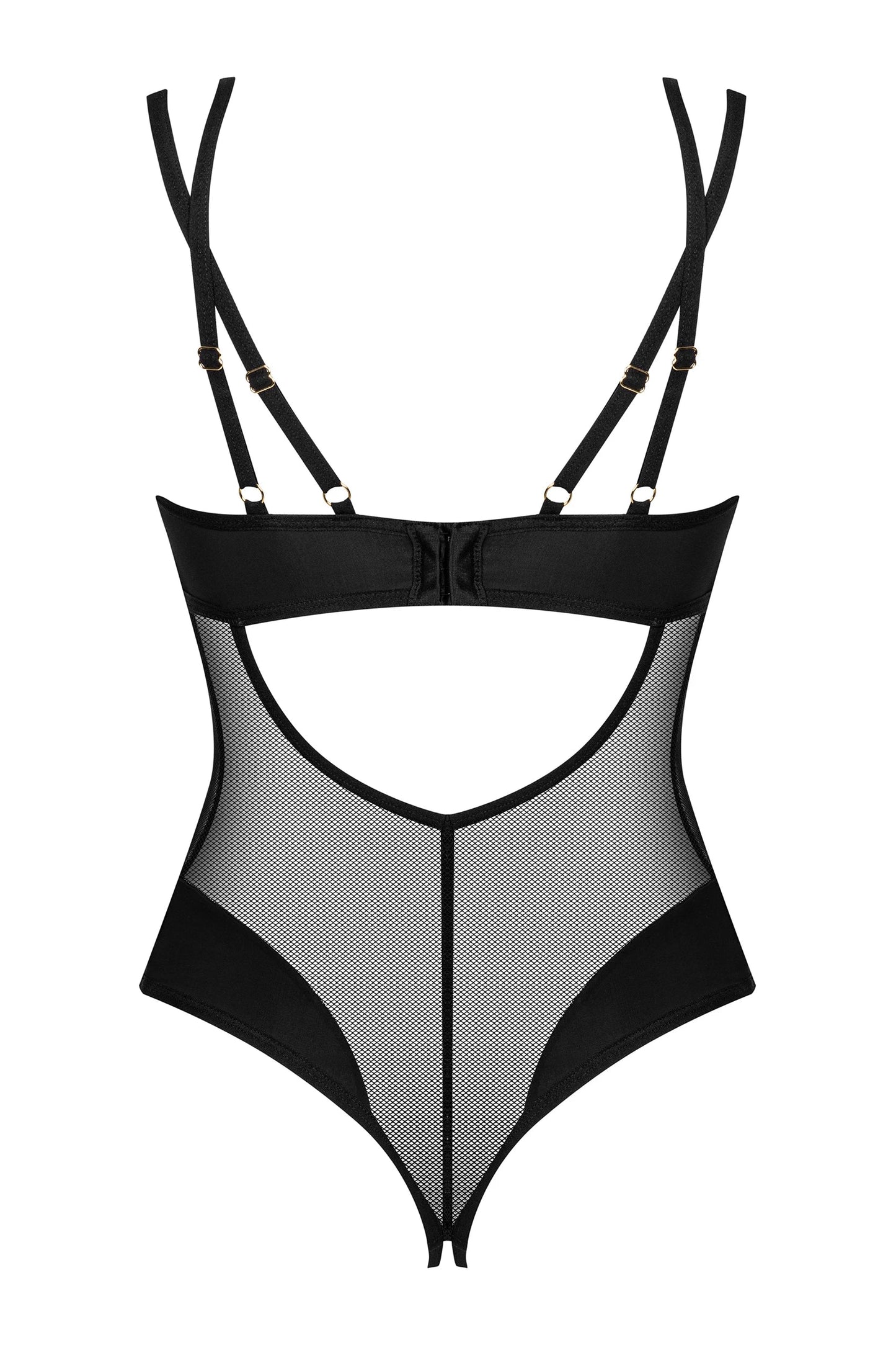 Crotchless Mesh Black Teddy: Obsessive Lingerie Ultimate Allure